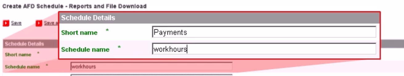 Name the schedule under Schedule Details.